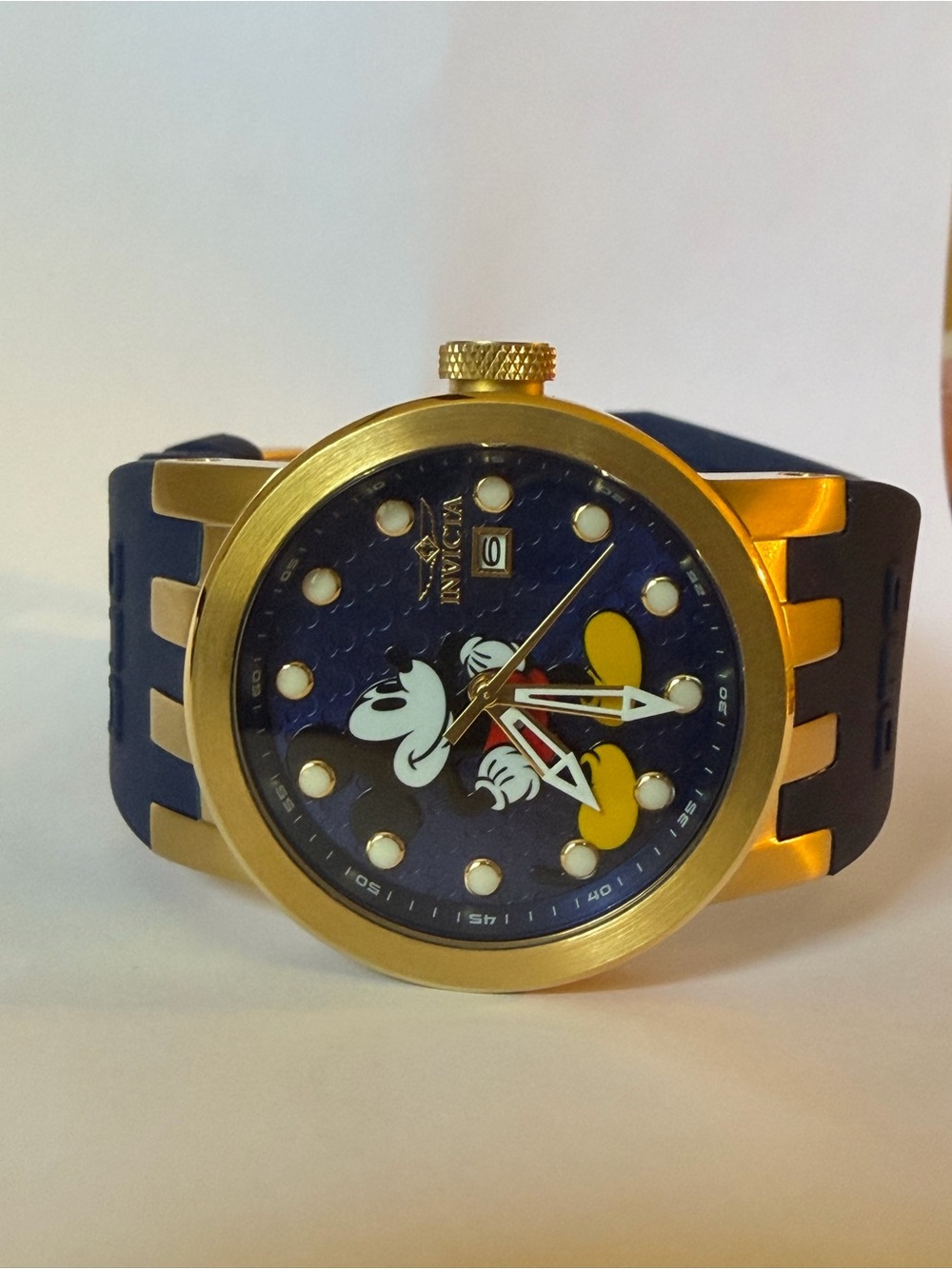 Invicta Gold-Tone Case Blue Dial Mickey Mouse Men's Watch/ Limited edition 38362